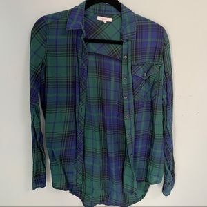 Button down plaid shirt